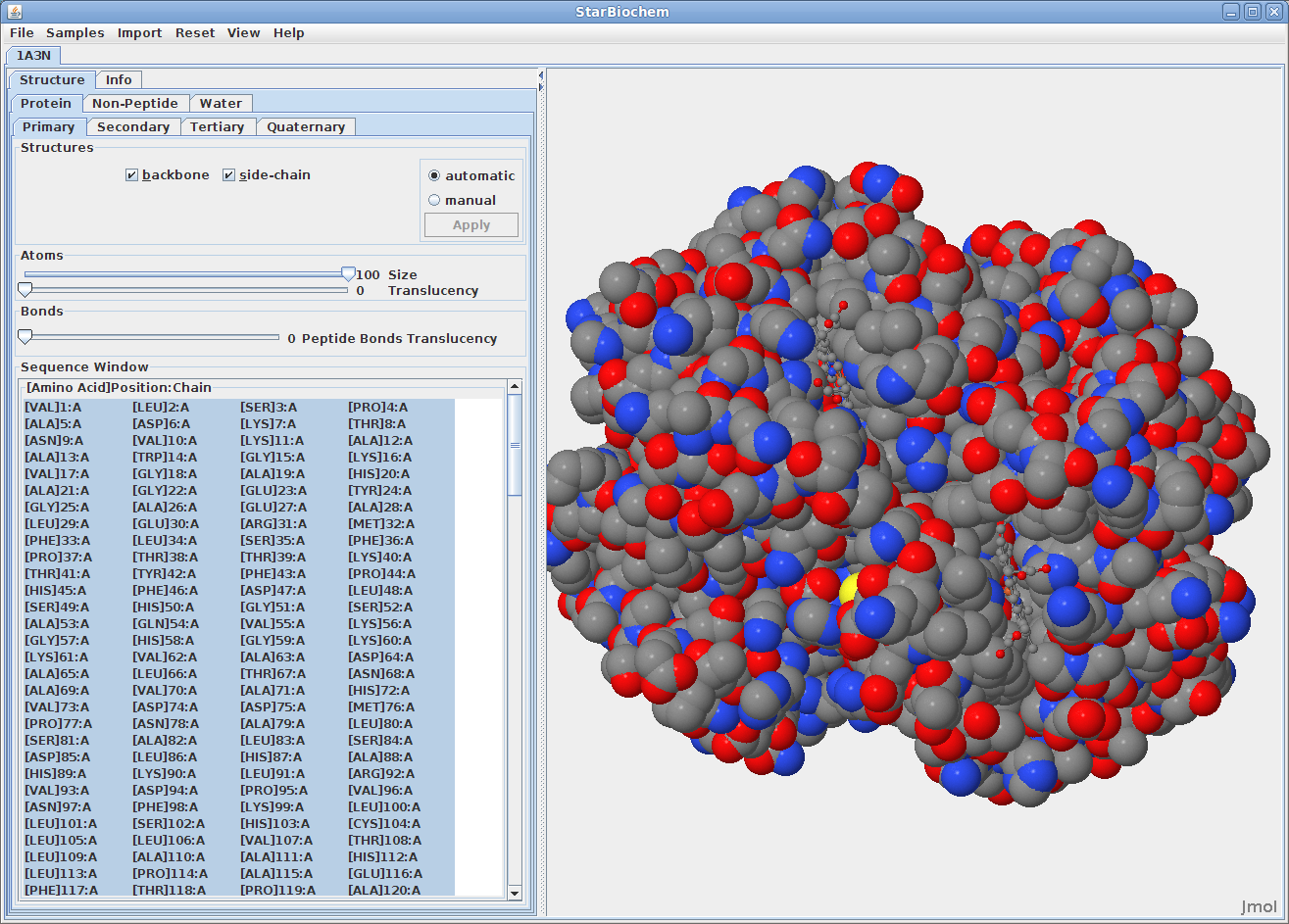 Space Fill View StarBiochem